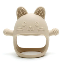 Anneau de dentition bébé en silicone forme chat