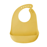 Bavoir bébé jaune en silicone souple