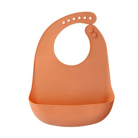 Bavoir bébé rouge tomette en silicone souple