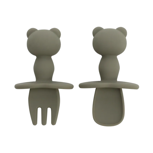 Couverts bébé silicone souple sans BPA