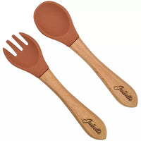 Couverts premier âge rouge tomette Baby-Crea