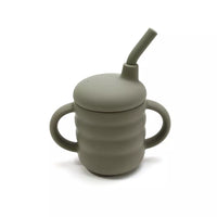 Gobelet bébé solide silicone vert olive
