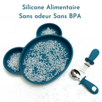Vaisselle silicone bébé sécurisée sans Bpa