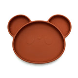 Vue face assiette bébé panda