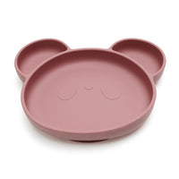 Assiette ventouse bébé en silicone rose