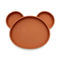 Assiette enfant design panda marron