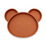 Assiette enfant design panda marron