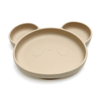 Assiette bébé silicone panda beige