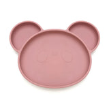 Assiette bébé silicone panda rose