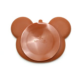Vue de face assiette silicone bébé