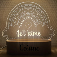 veilleuse bébé fille personnalisée LED
